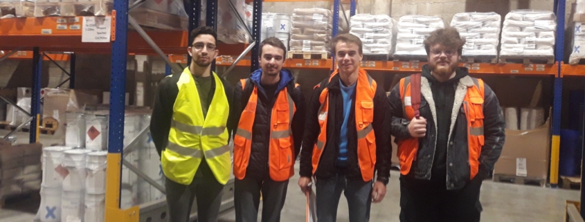 Etudiant IUT Logistique visite plateforme Logistique ICPE Transports COUE