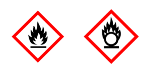 Transports Coue pictogramme produit inflammables comburants