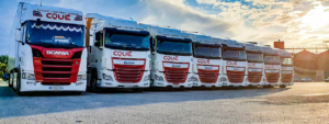 Parc camions Daf et Scania Transports Coue