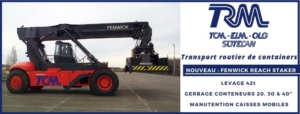 Transports Coué acquisition d'un nouveau Reach Stacker Fenwick pour l'activité Transport de containers