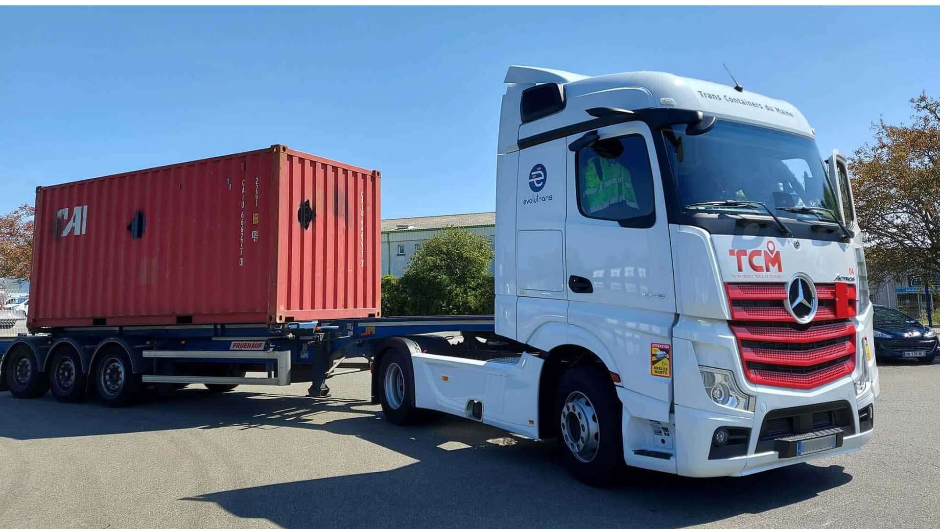 Transport de containers prestation des Transports Coué