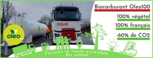 Transports Coué TRM équipent leurs camions au biocarburant Oleo100