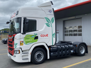 Camion Transports Coué au Bio GNV Gaz