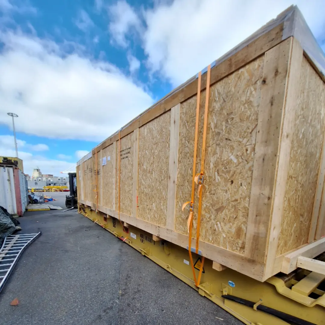 Transfert par container d'une ligne de production vers le Brésil